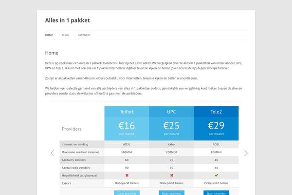 Twenty Twelve theme site design template sample