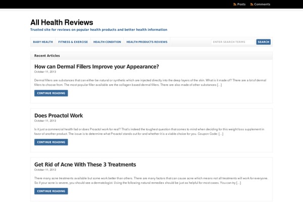 allhealthreviews.com site used Allhealthreviews.com-mytheme