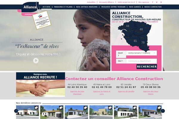 allianceconstruction.fr site used Themeb2w