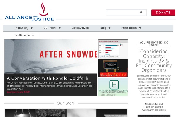 allianceforjustice.org site used Afj