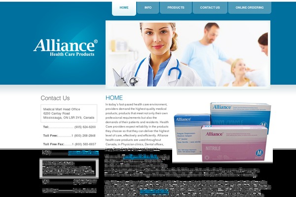 allianceproducts.ca site used Theme977