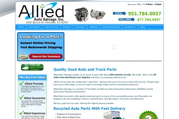 alliedautosalvage.com site used Alliedv4