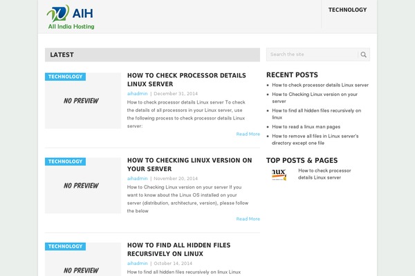 WordPress website example screenshot