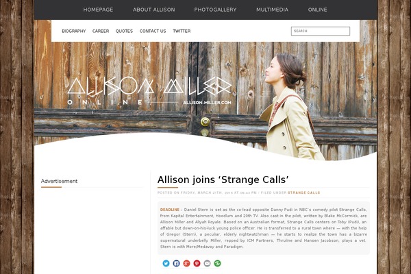 allison-miller.com site used Omm_wp13