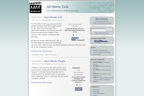 allmovietalk.com site used Ocadia