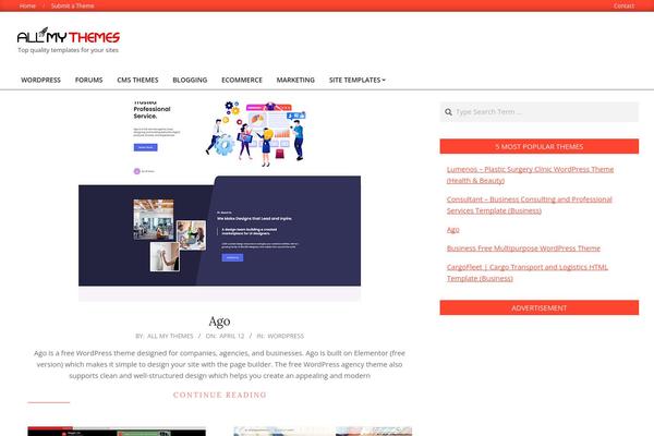 Unos Magazine Vu theme site design template sample