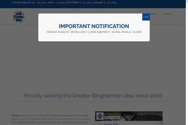 WordPress website example screenshot
