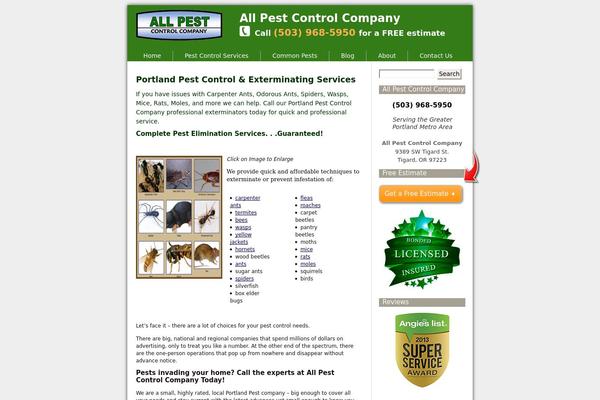 allpestcontrolcompany.com site used Allpesttheme