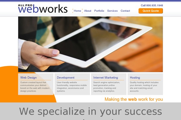 allprowebworks.com site used Allpro