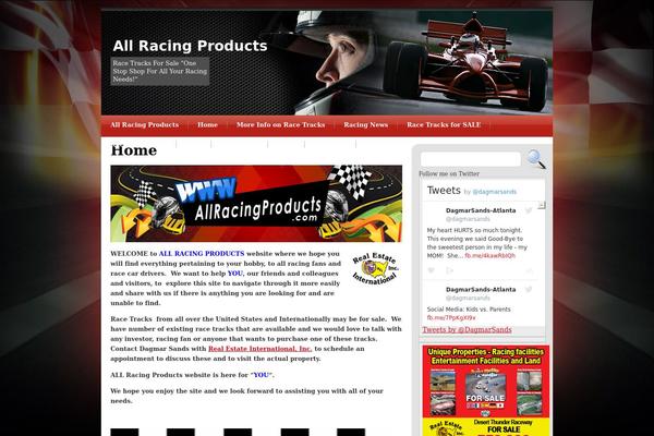 allracingproducts.com site used Racing-cars-theme