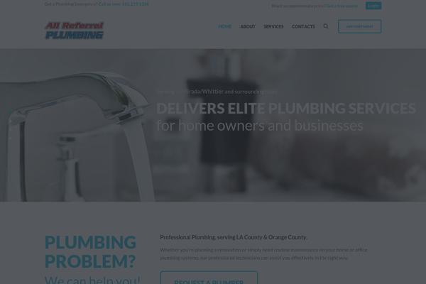 Plumbing theme site design template sample