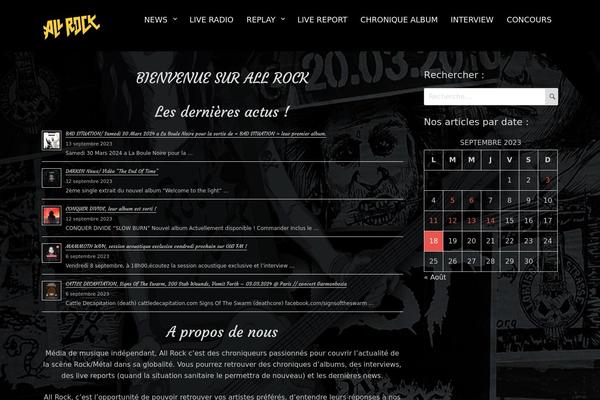 Rock Star theme site design template sample