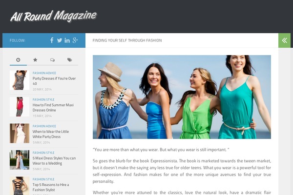Hueman theme site design template sample