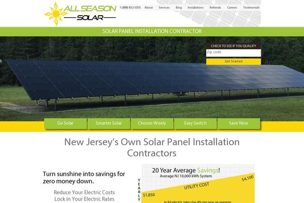 Solar theme site design template sample