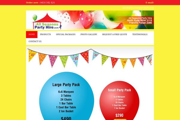 allseasonspartyhire.com site used Allseasonspartyhire