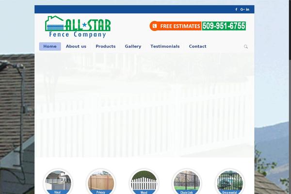 Allstar theme site design template sample