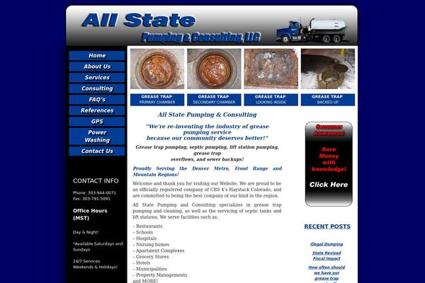 allstatepumping.com site used Blue News