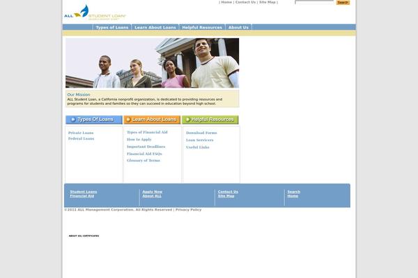 allstudentloan.org site used Loans