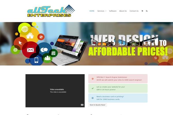 Total theme site design template sample