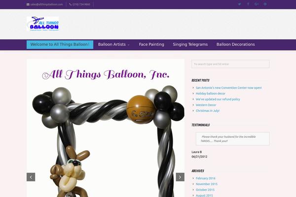 allthingsballoon.com site used Colibri WP