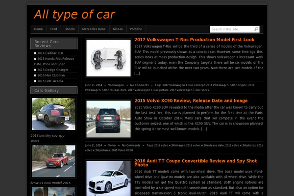 alltypeofcars.com site used ThemeGeblek