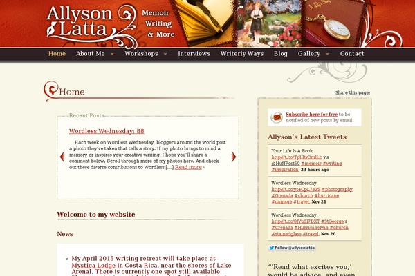 allysonlatta.ca site used Allyson-latta-2014