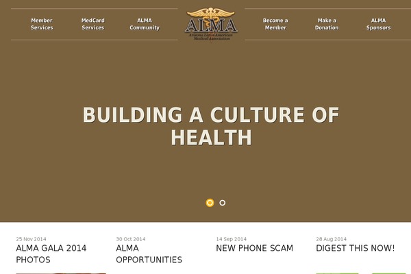 almahealthcare.com site used Alma2014