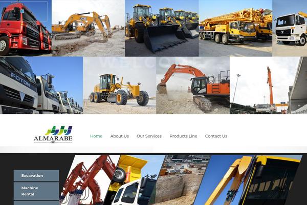 Construction theme site design template sample