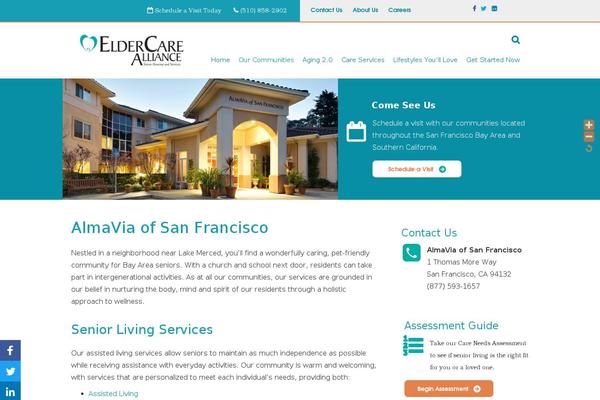 almaviaofsanfrancisco.org site used Elder-care-alliance