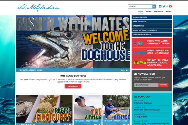 Fishing theme site design template sample