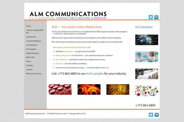 almcommunications.com site used Almtheme