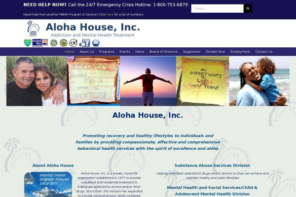 aloha-house.org site used Avada Child Theme