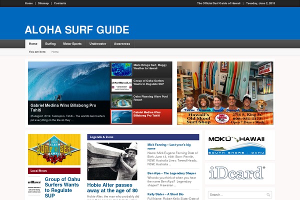 alohasurfguide.com site used Local News