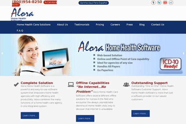 Alora theme site design template sample