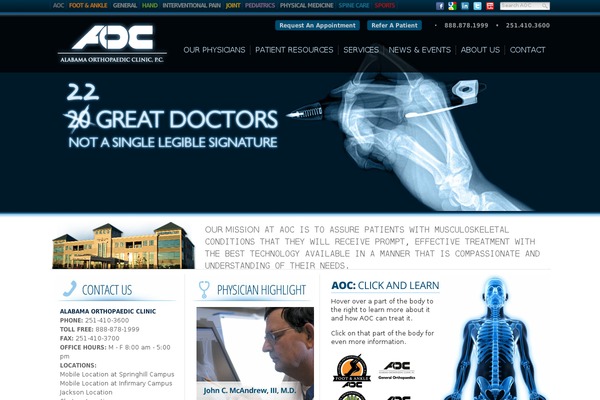 alortho.com site used Alortho