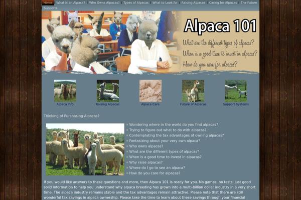 alpaca101.com site used Alpacainformation
