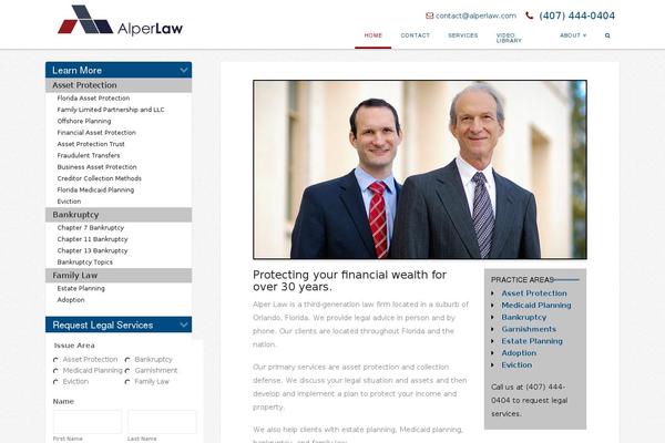 alperlaw.com site used X | The Theme