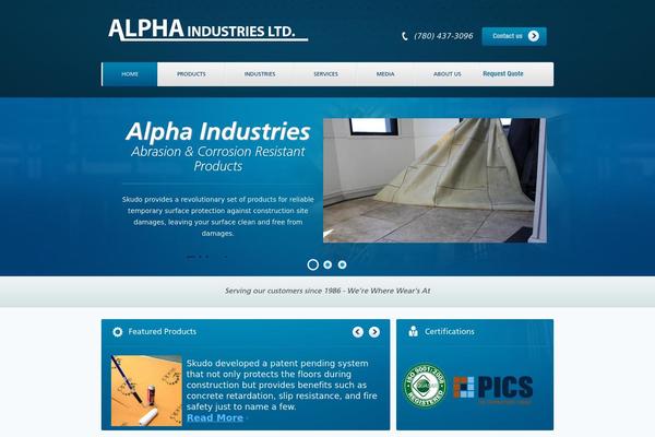 Alpha theme site design template sample