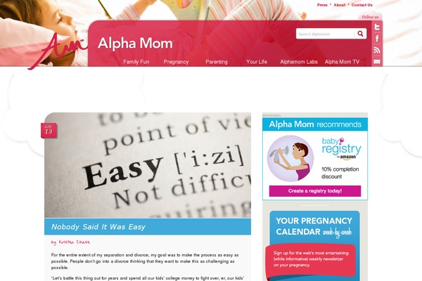 alphamom.com site used Alphamom