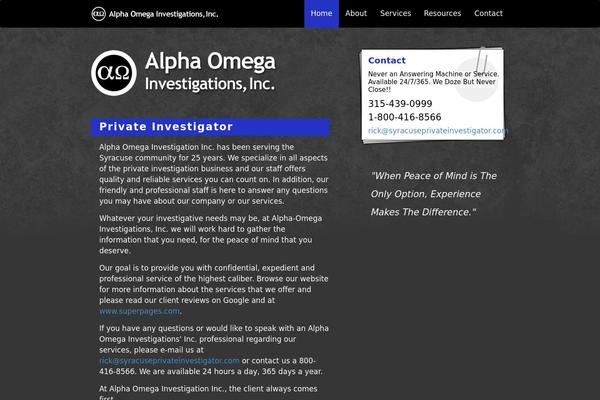 alphaomegainvestigationsinc.com site used Alphaomega