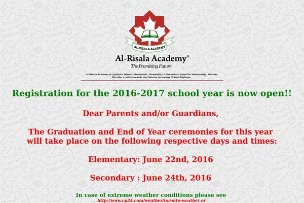 alrisalaacademy.com site used Alrisalaacademy