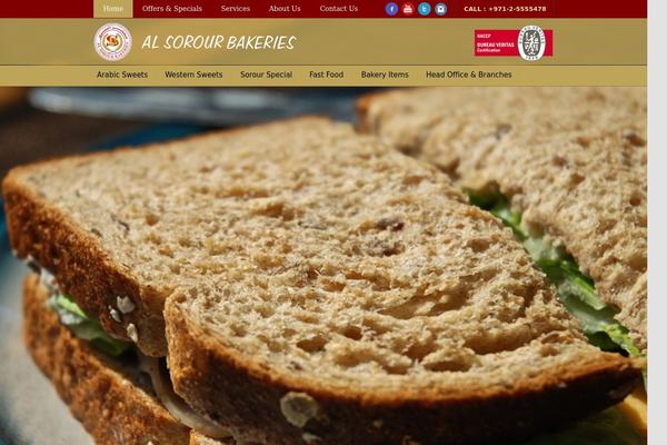 Bakery theme site design template sample