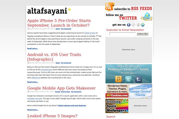 altafsayani.com site used Altafsayani