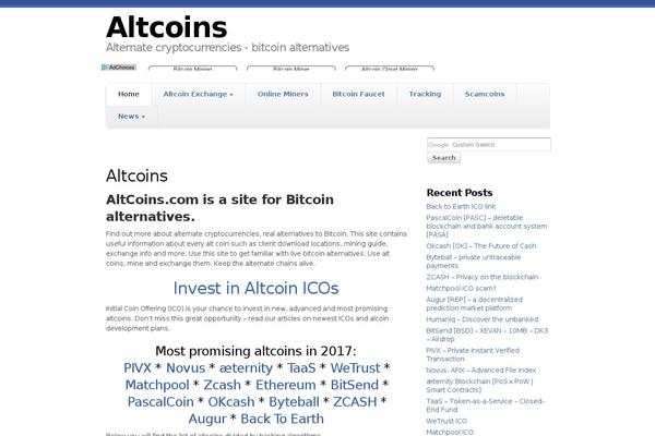 altcoins.com site used Skeleton