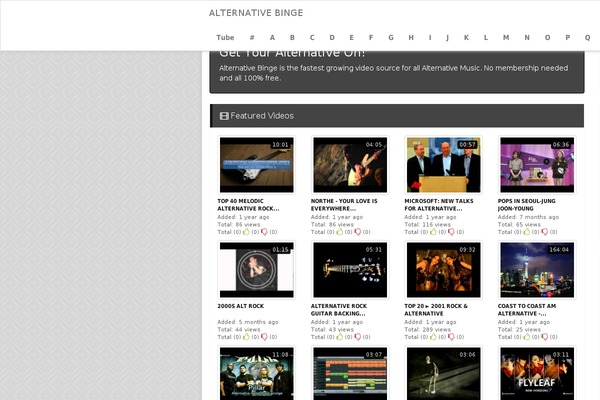 alternativebinge.com site used Wpvideotube