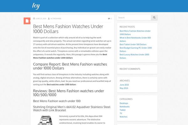 Icy theme site design template sample