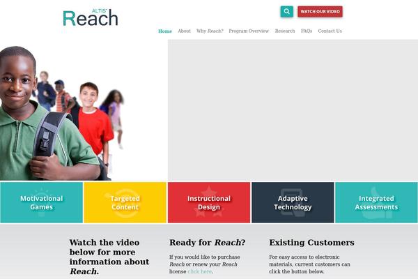 Reach theme site design template sample