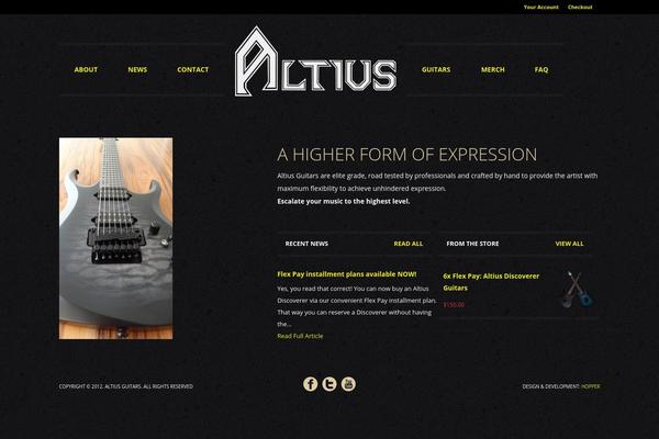 altiusguitars.com site used Altius
