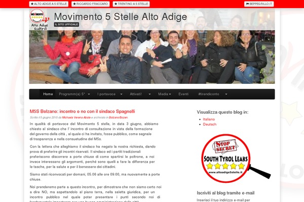 altoadige5stelle.it site used Bootstrap-m5s