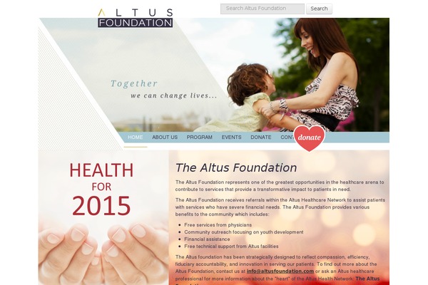 altusfoundation.com site used Versa